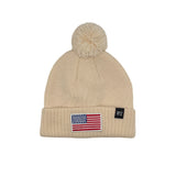Flag Patch Pom Pom Hat