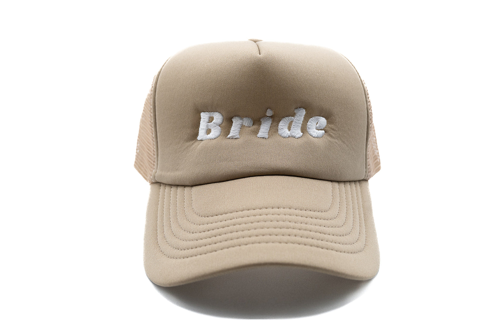 Khaki Foam Trucker Bride Hat