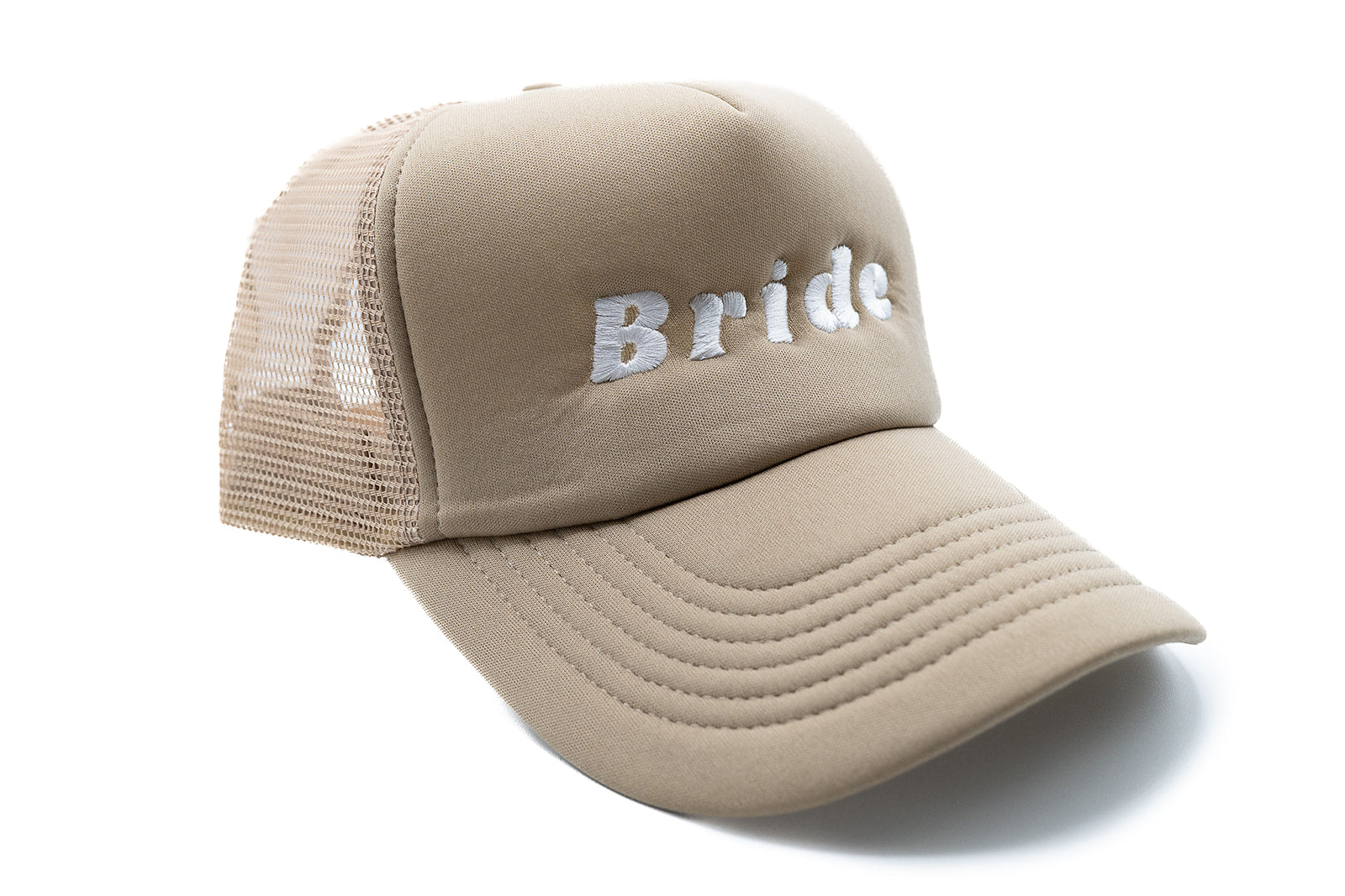 Khaki Foam Trucker Bride Hat