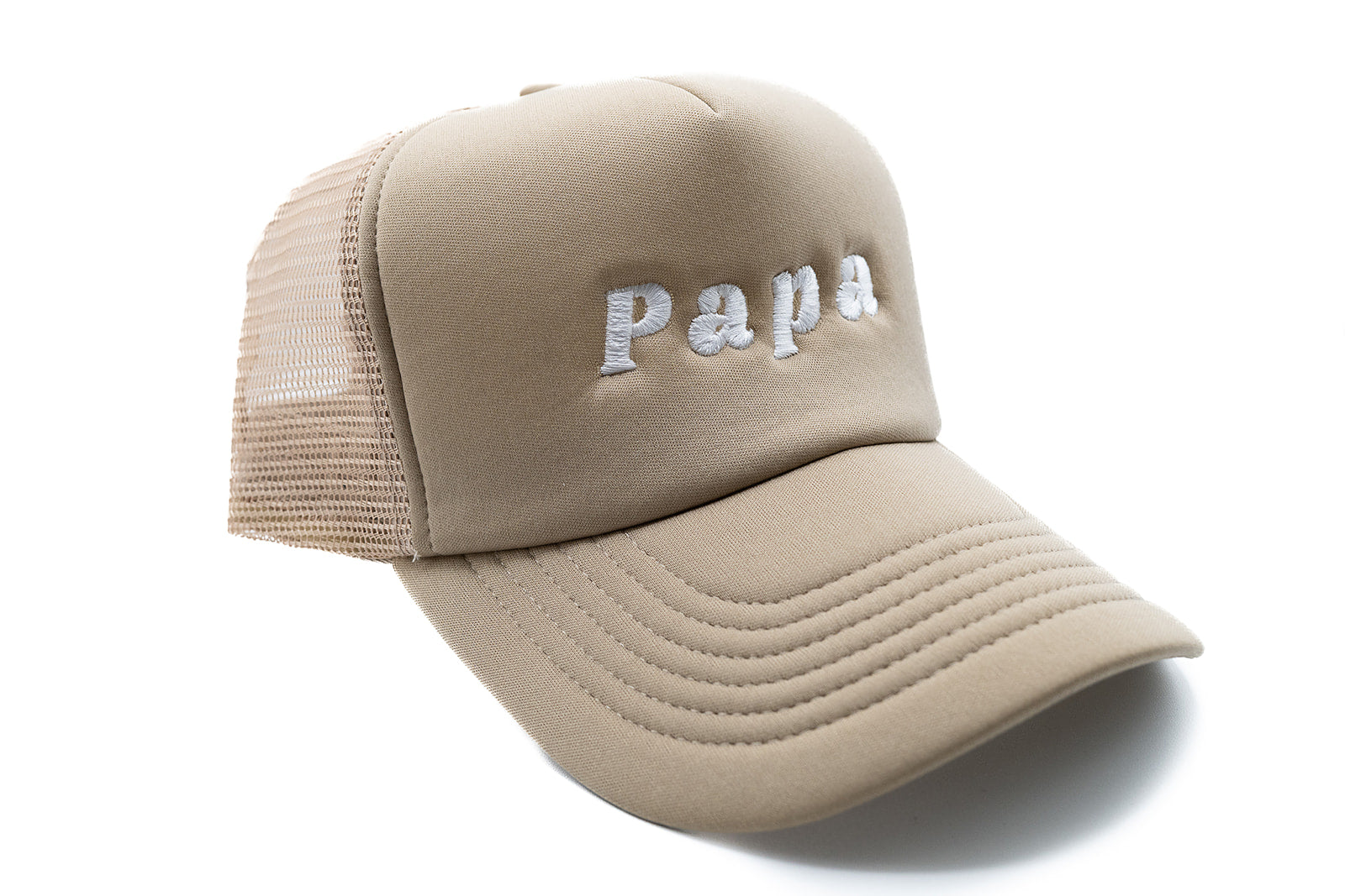 Khaki Foam Trucker Papa Hat