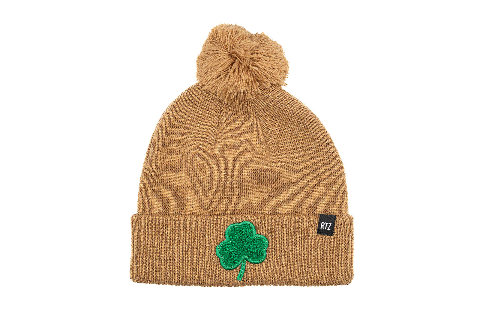 Shamrock Patch Pom Pom Hat
