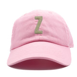Cream Terry Letter Patch Baseball Hat