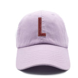 Blush Terry Letter Patch Baseball Hat