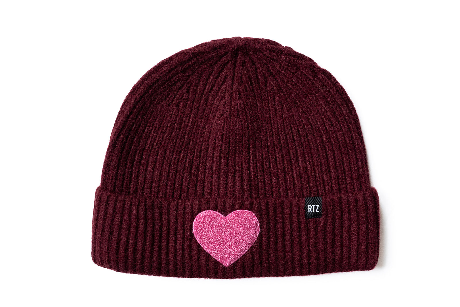 Terry Heart Patch Beanie