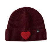 Terry Heart Patch Beanie