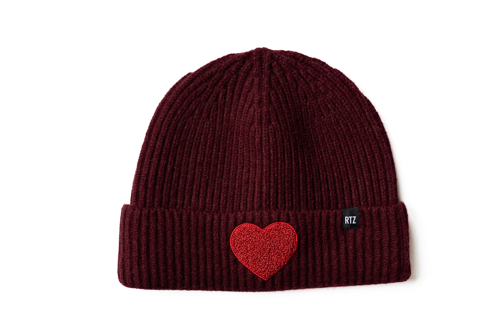 Terry Heart Patch Beanie