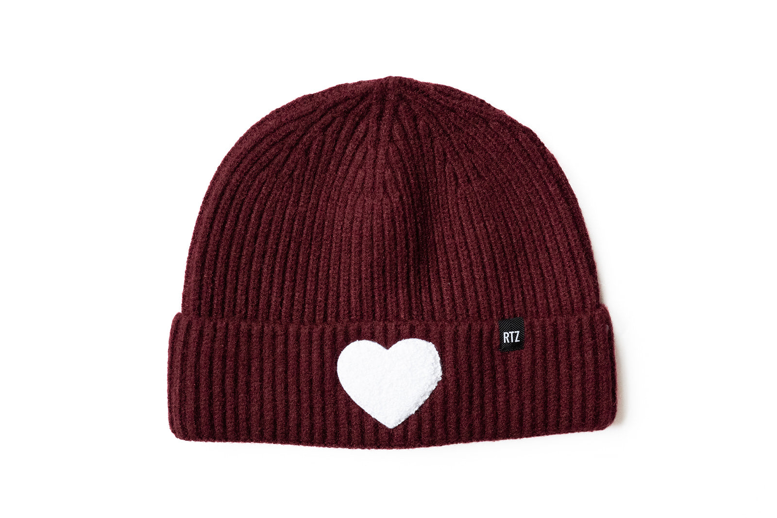 Terry Heart Patch Beanie