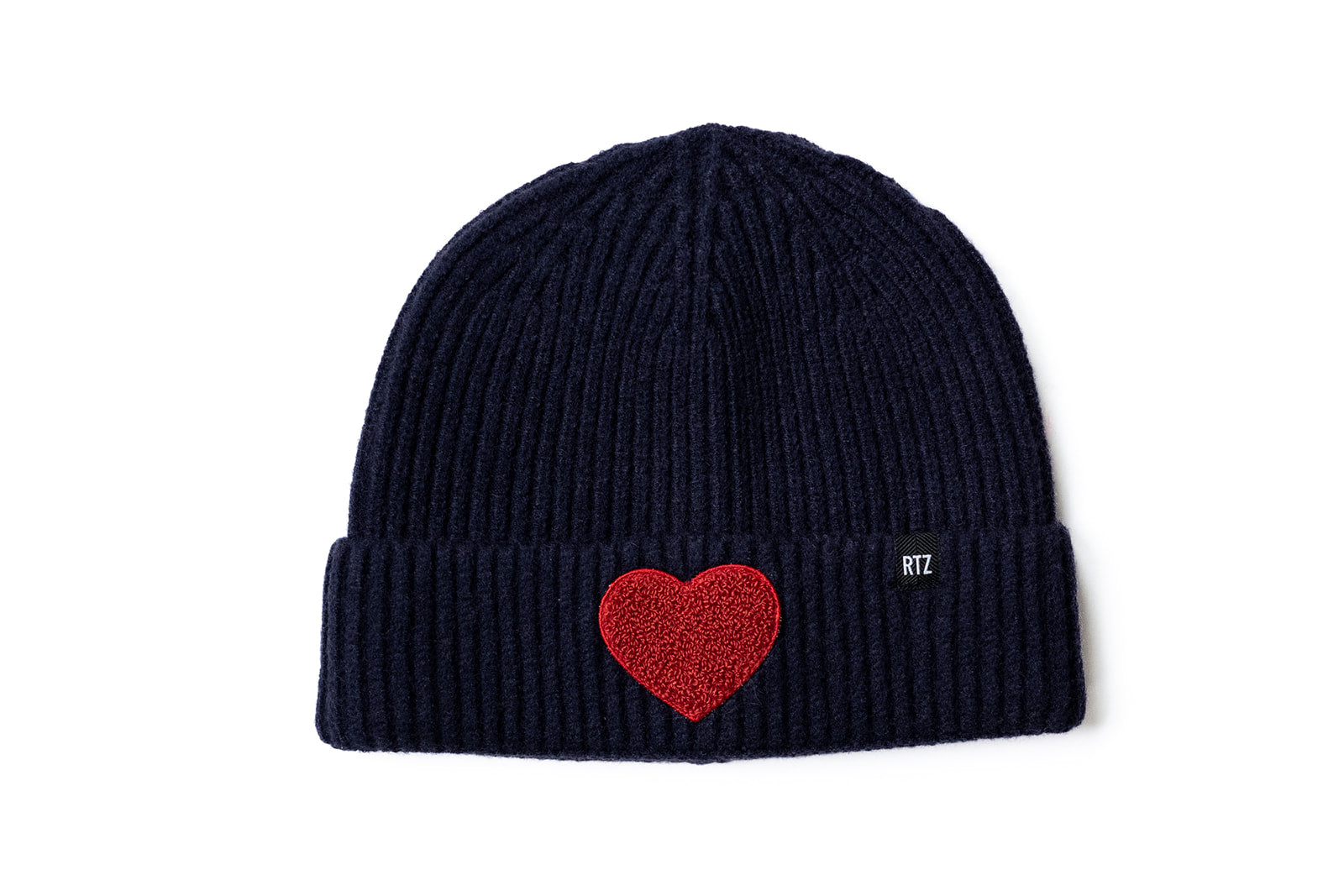 Terry Heart Patch Beanie