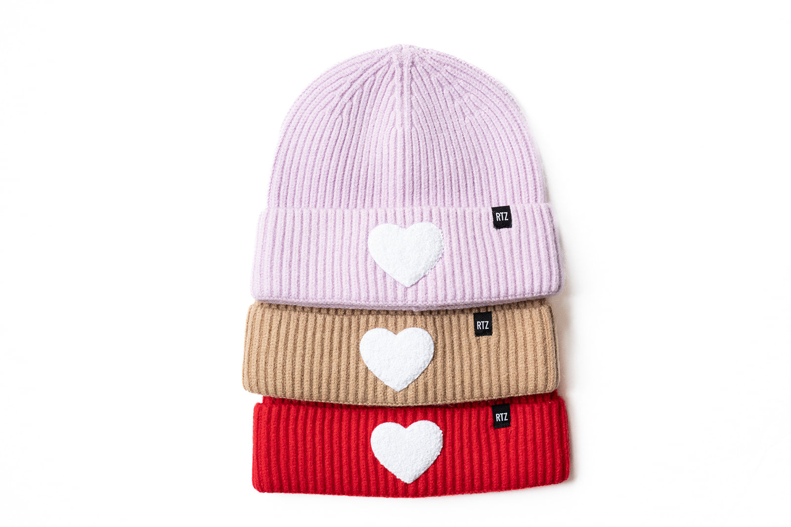 Terry Heart Patch Beanie
