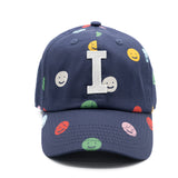 Smiley Dot Letter Baseball Hat