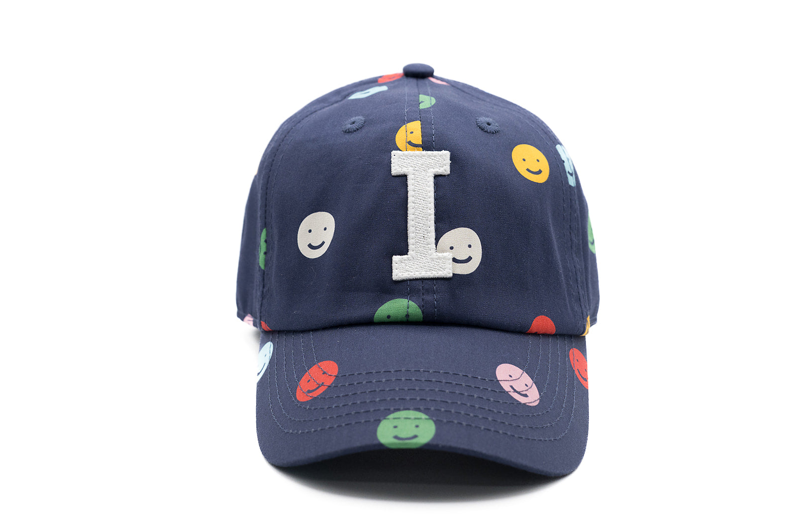 Smiley Dot Letter Baseball Hat