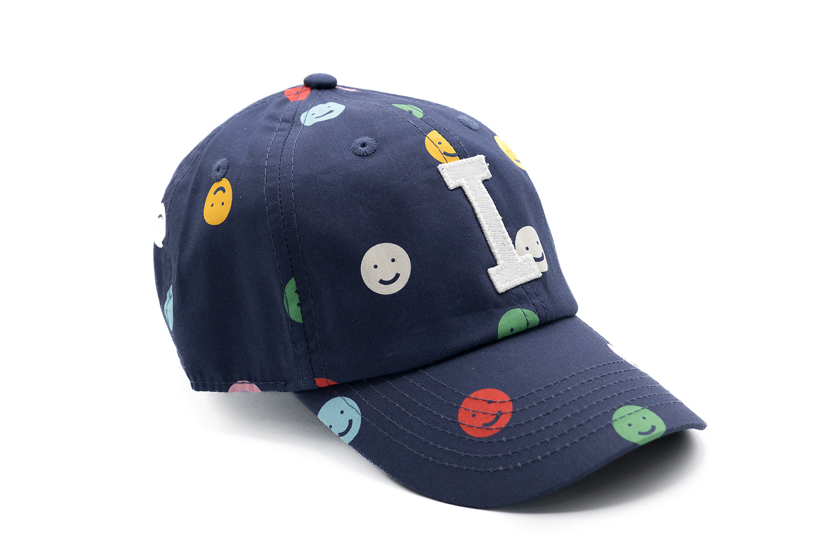 Smiley Dot Letter Baseball Hat