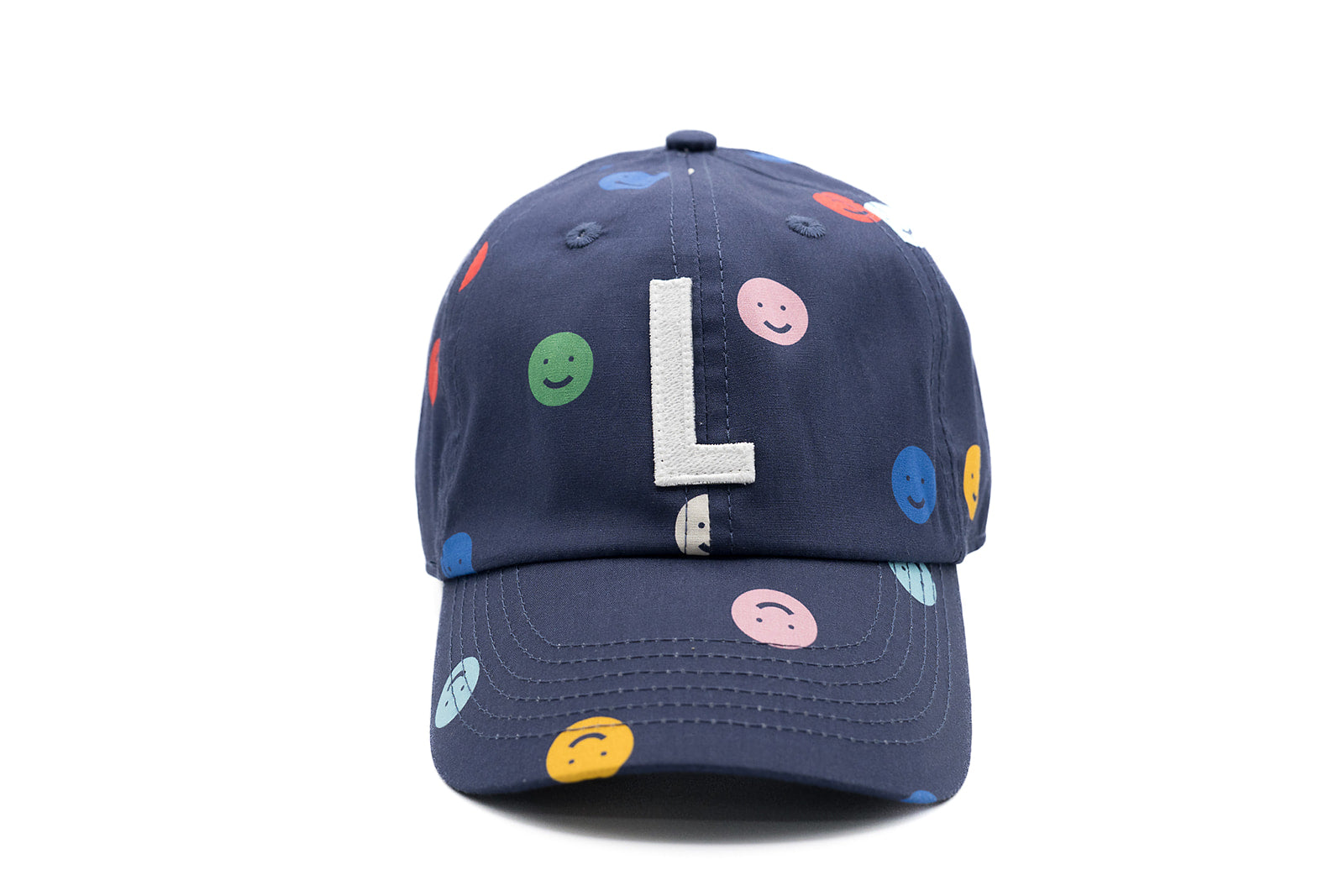 Smiley Dot Letter Baseball Hat