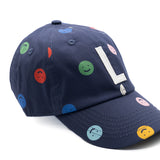 Smiley Dot Letter Baseball Hat
