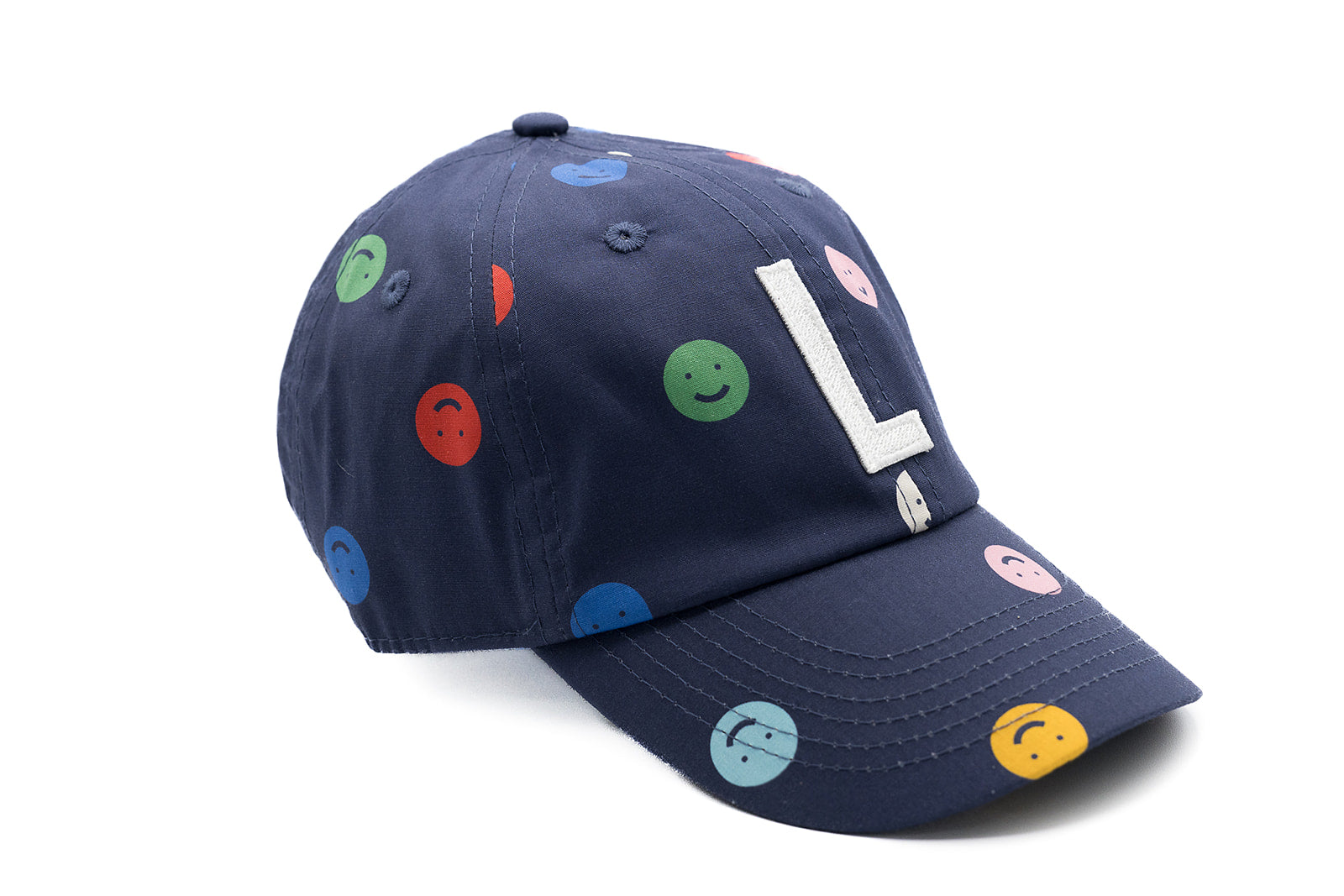 Smiley Dot Letter Baseball Hat