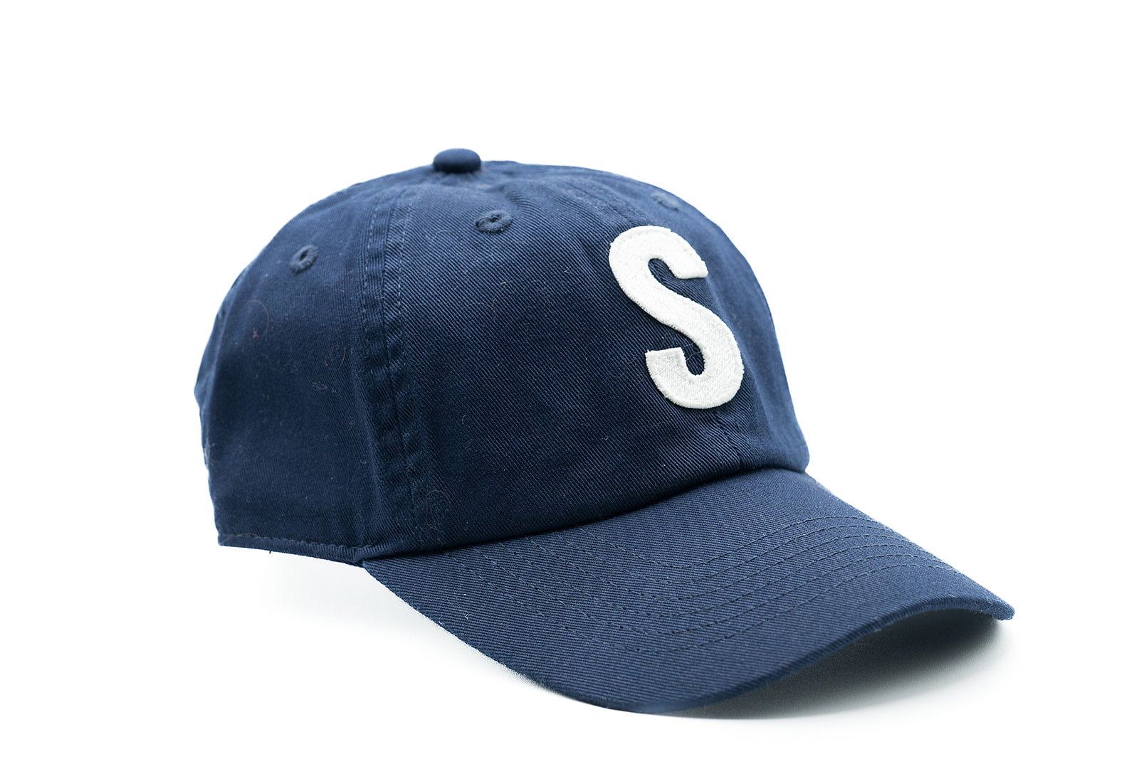 Navy Blue Letter Ponytail Hat