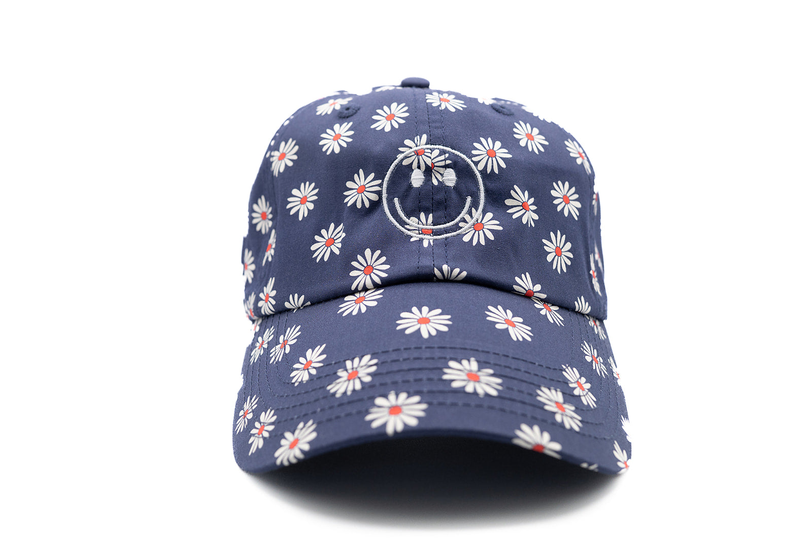 Navy Daisy Smiley Hat