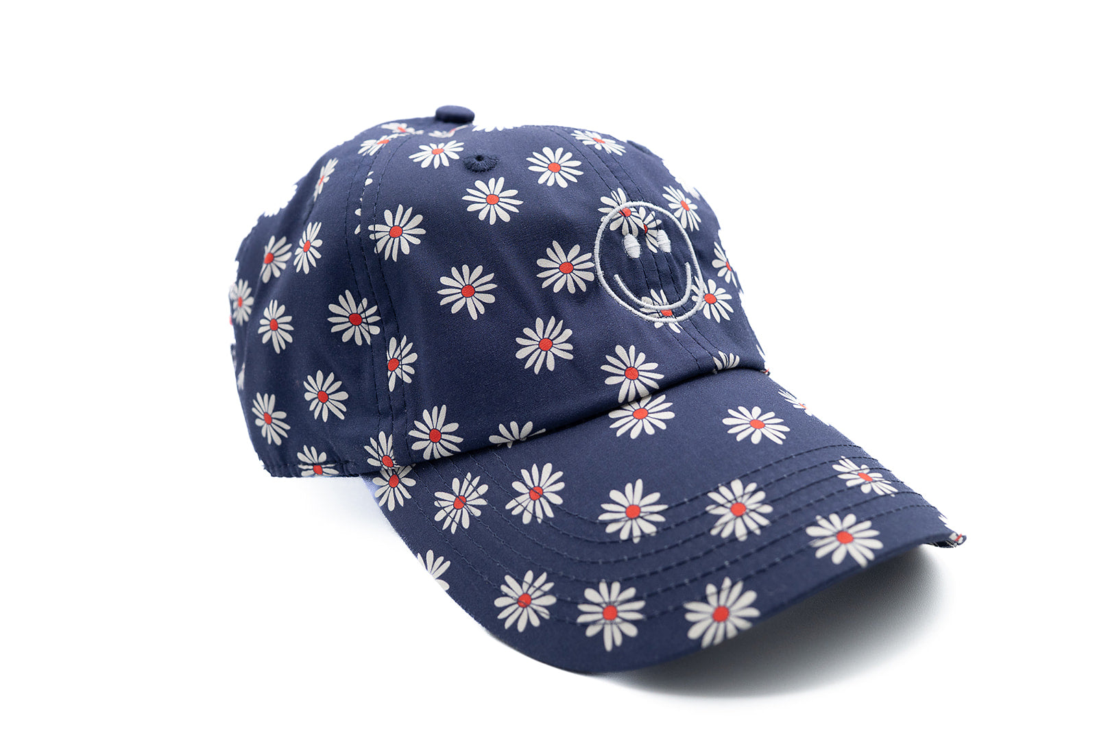 Navy Daisy Smiley Hat