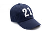 Navy Blue Double Number Hat