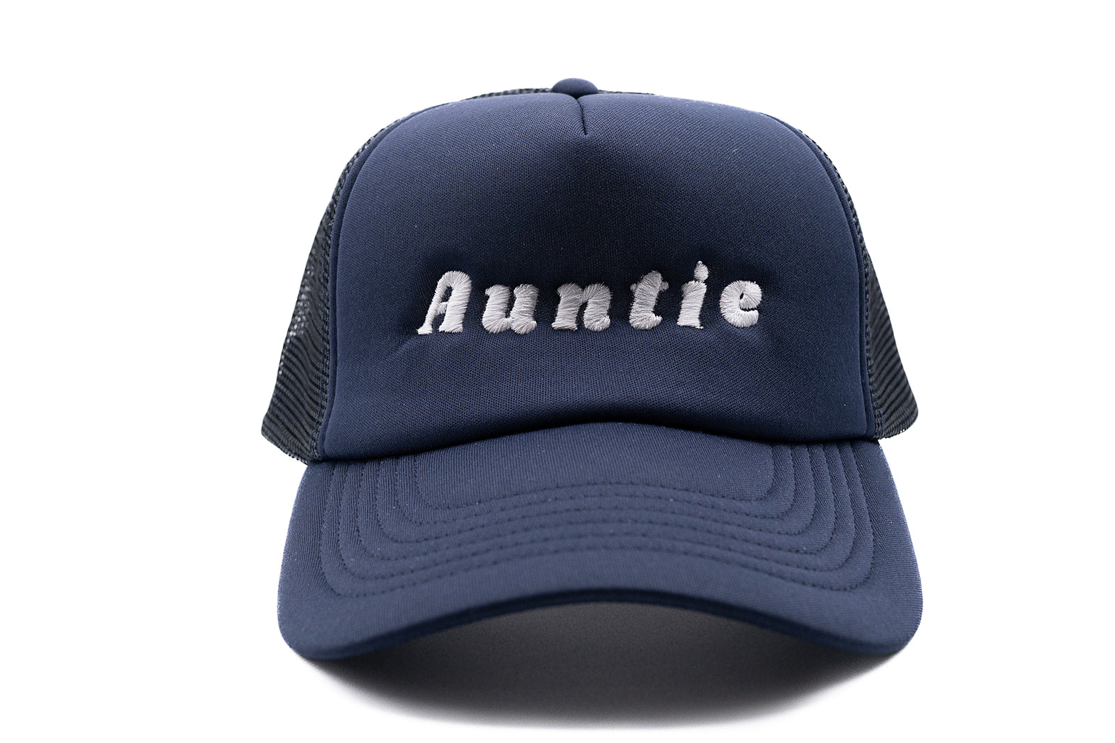 Navy Foam Trucker Auntie Hat