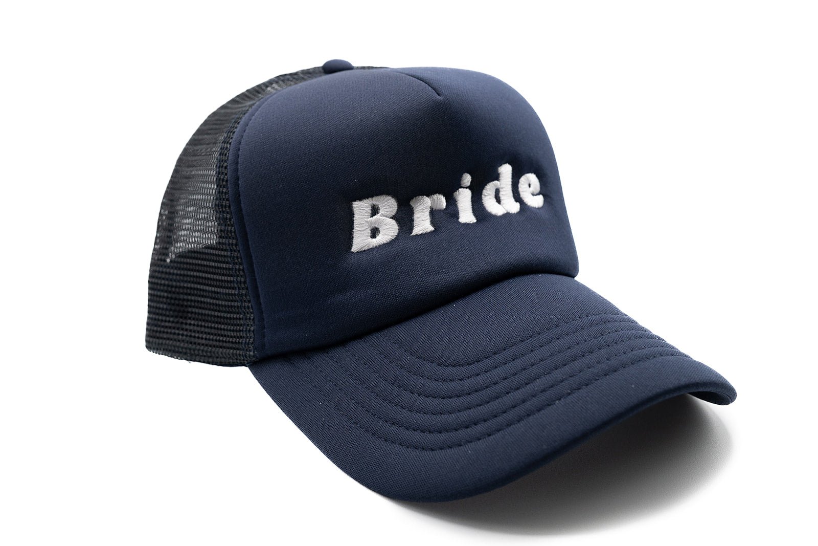 Navy Foam Trucker Bride Hat