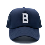 Navy Foam Letter Trucker Hat