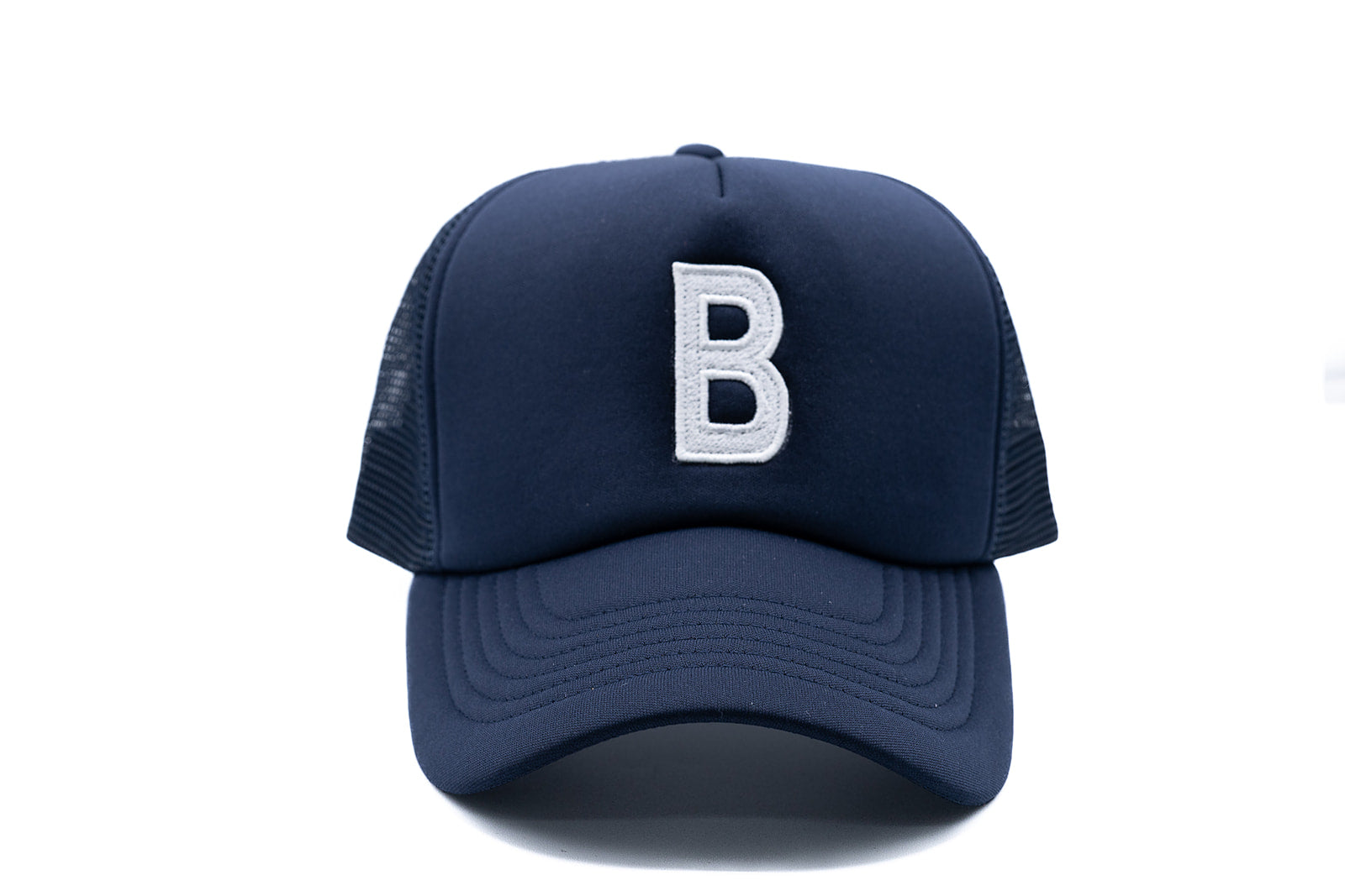 Navy Foam Letter Trucker Hat
