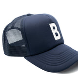 Navy Foam Letter Trucker Hat