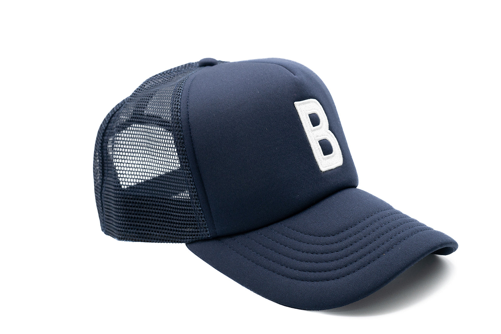 Navy Foam Letter Trucker Hat