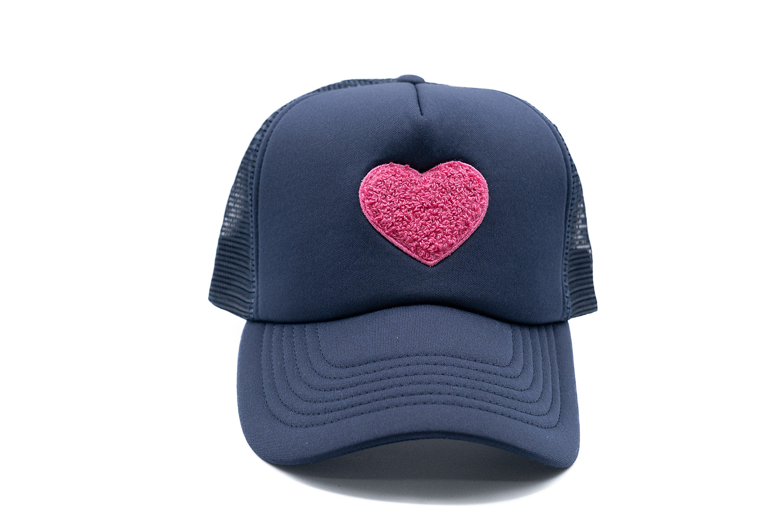 Navy Foam Trucker Terry Heart Hat