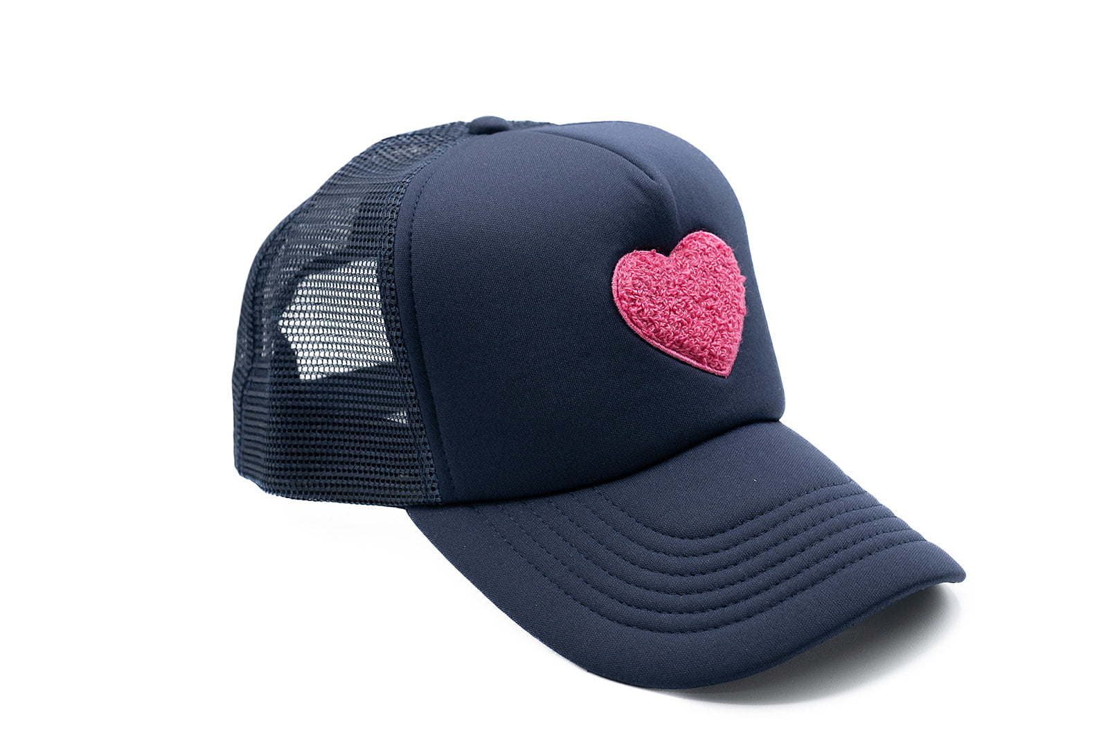 Navy Foam Trucker Terry Heart Hat
