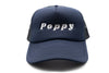 Navy Foam Trucker Poppy Hat
