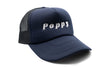 Navy Foam Trucker Poppy Hat