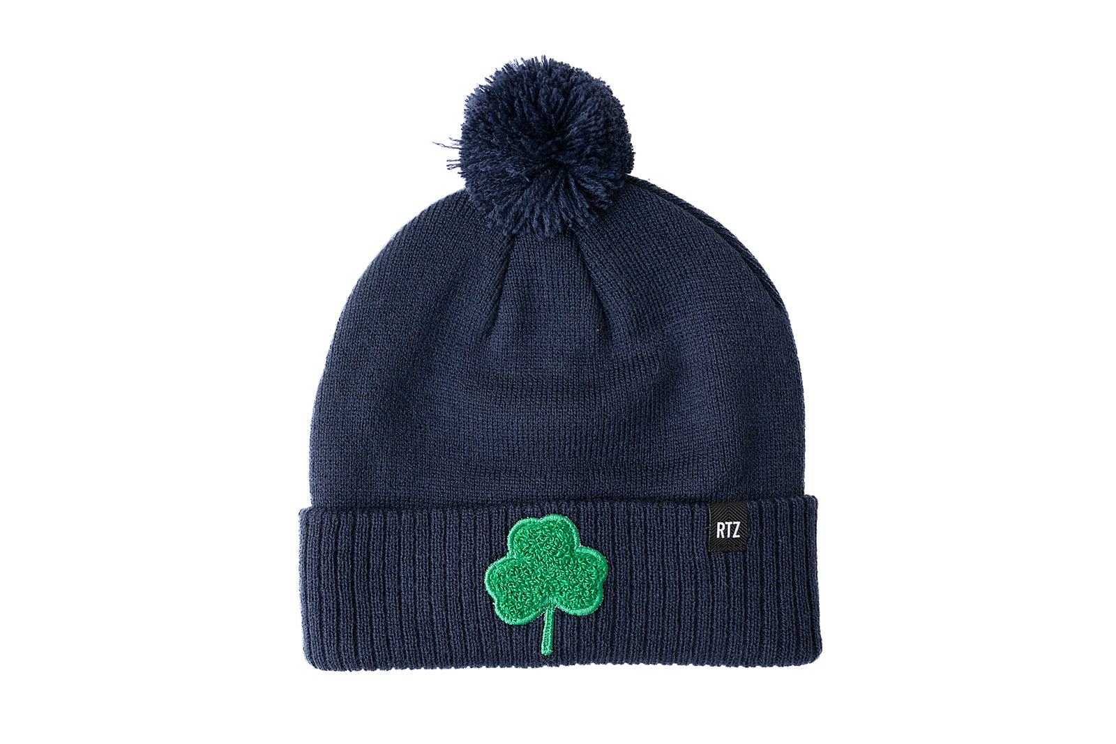 Shamrock Patch Pom Pom Hat