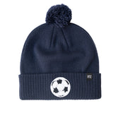 Soccer Patch Pom Pom Hat