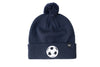 Navy Soccer Pom Pom