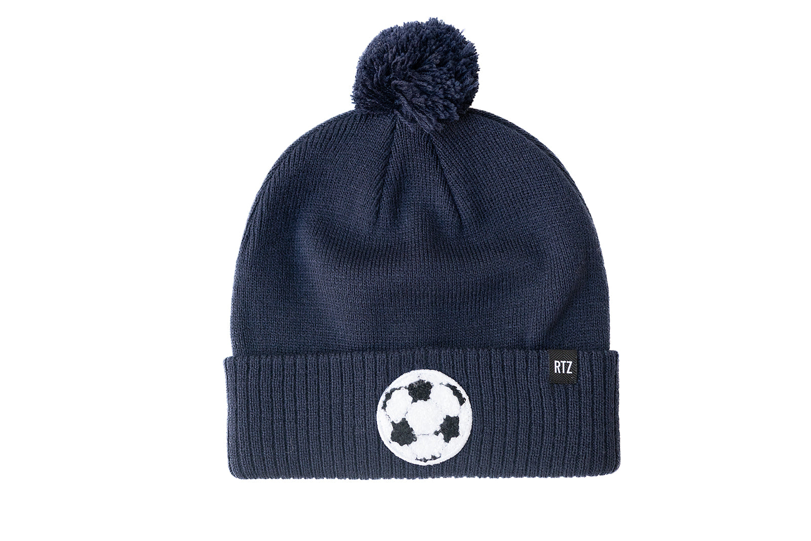 Navy Soccer Pom Pom
