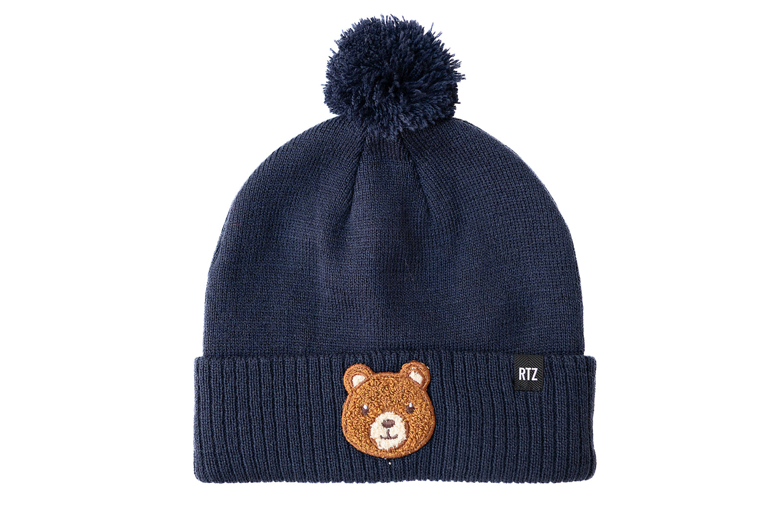 Teddy Bear Patch Pom Pom Hat