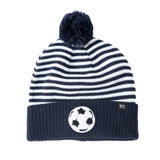Soccer Patch Pom Pom Hat
