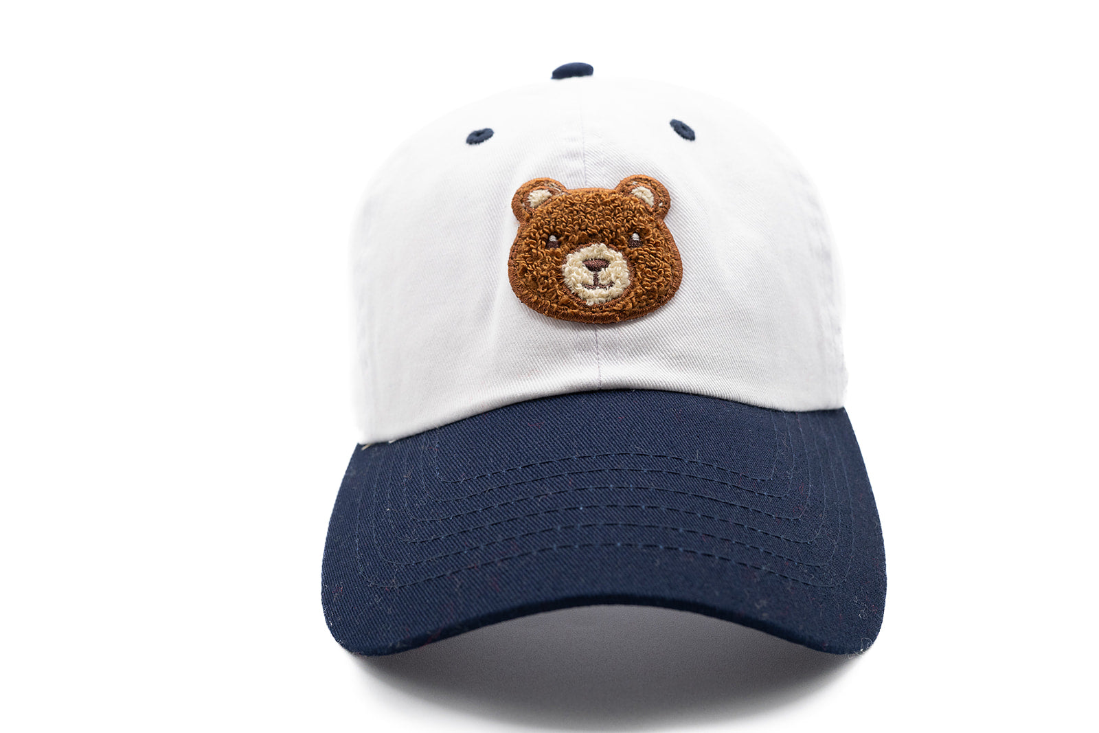 Navy & White Teddy Bear Hat