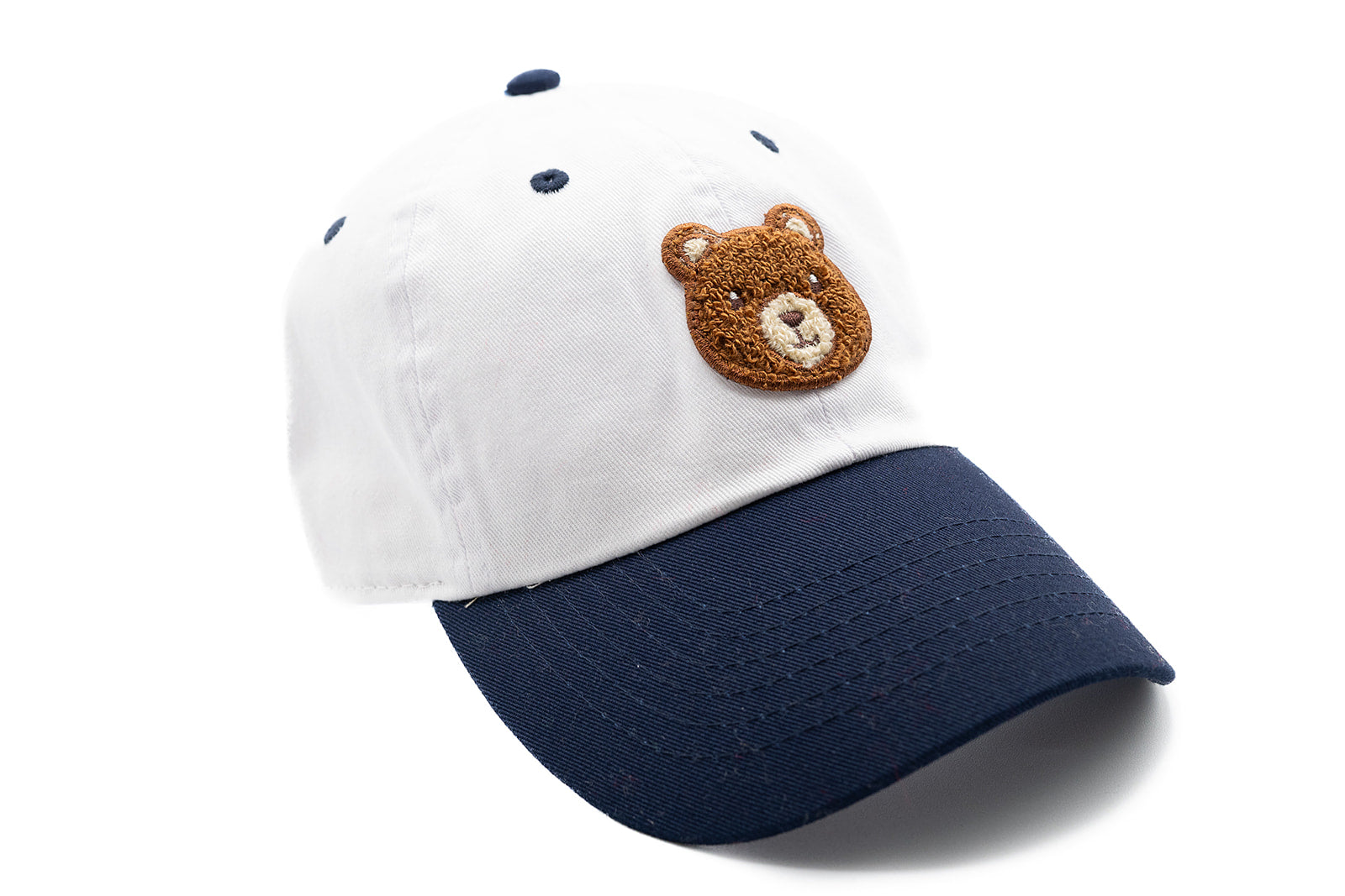 Navy & White Teddy Bear Hat