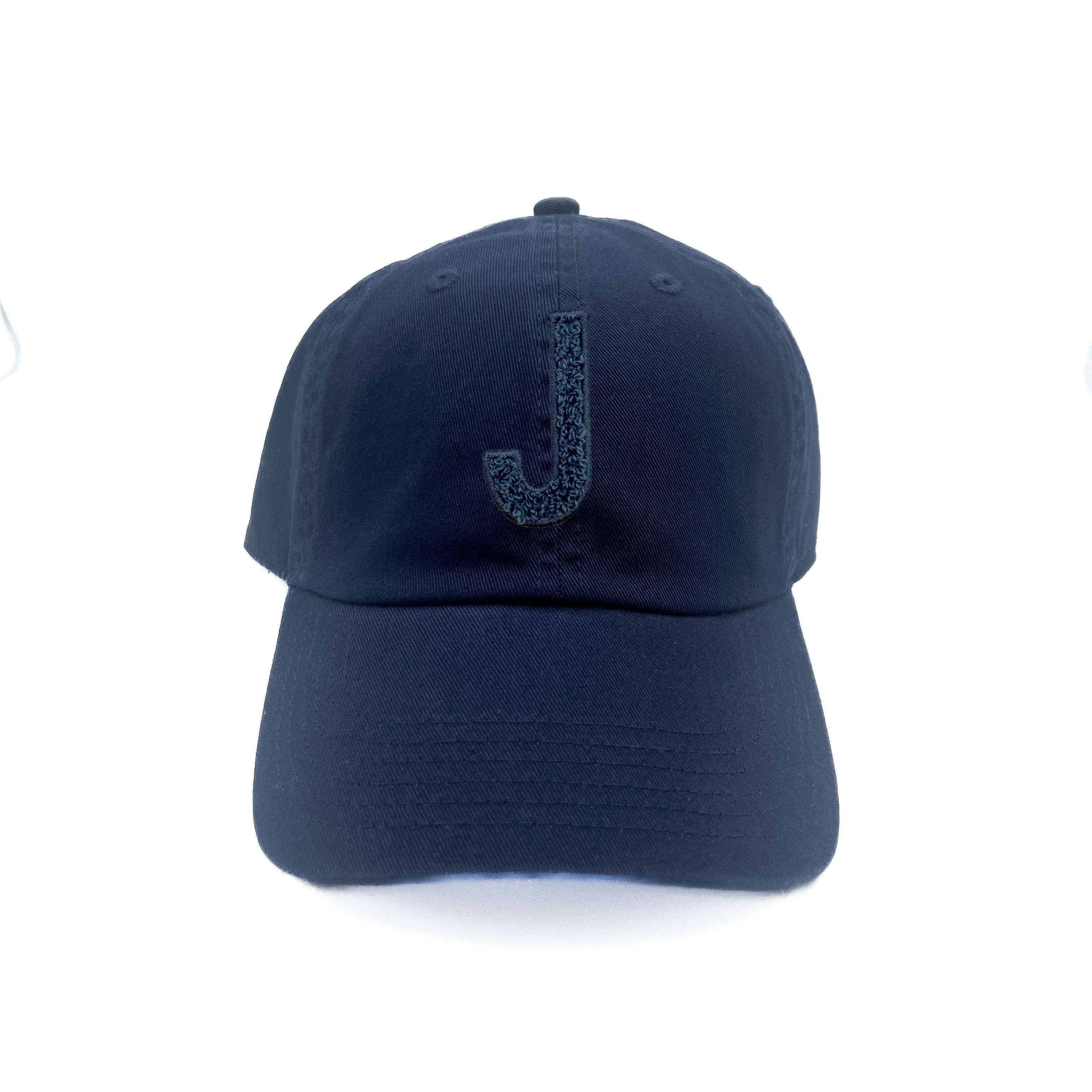 Blue Terry Letter Patch Baseball Hat