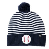 Baseball Patch Pom Pom Hat