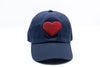 Navy Blue Terry Heart Hat