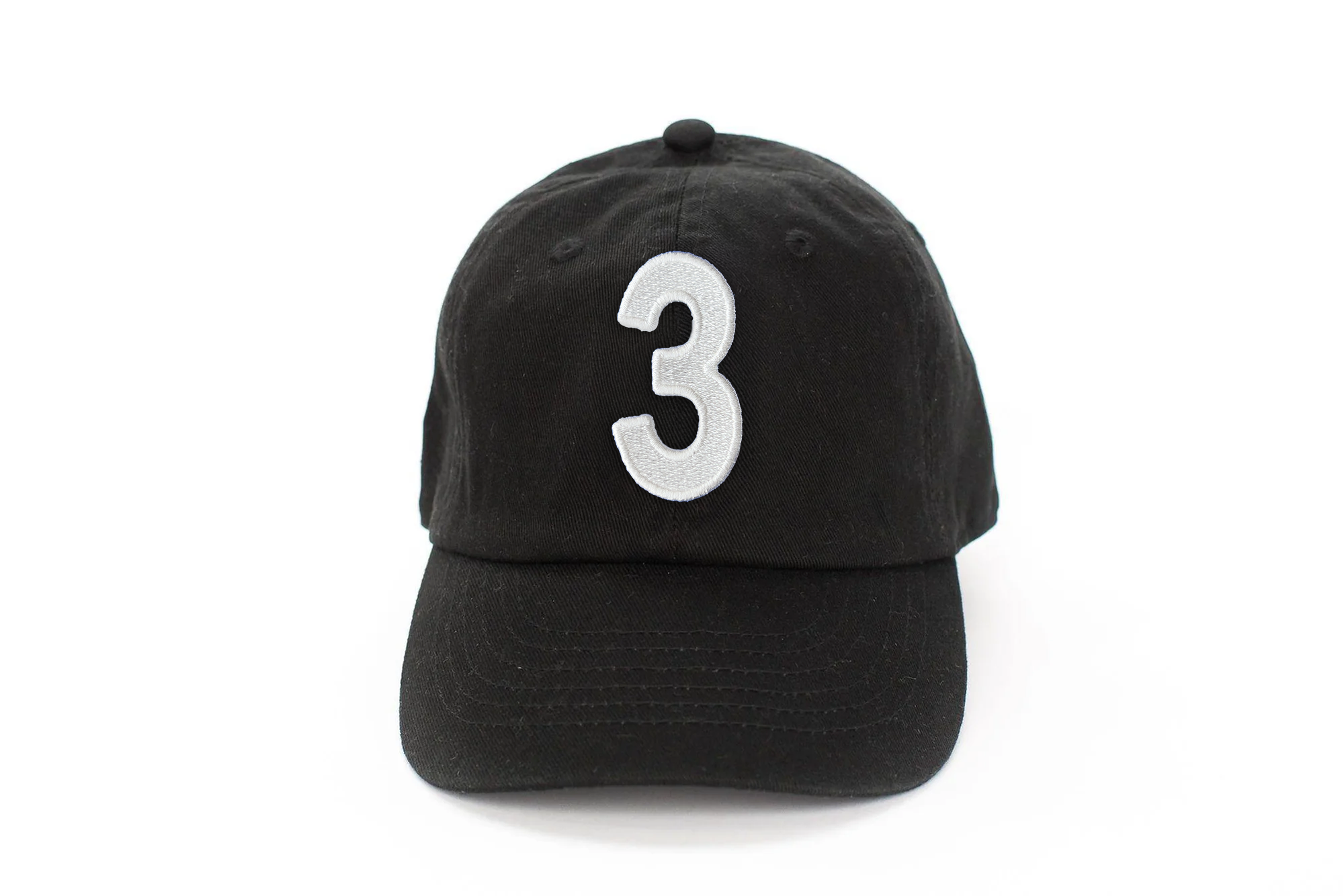 Black Number Baseball Hat