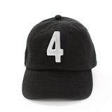 Black Number Baseball Hat