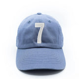 Dusty Blue Number Baseball Hat