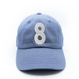 Dusty Blue Number Baseball Hat