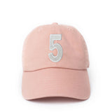 Dusty Rose Number Baseball Hat