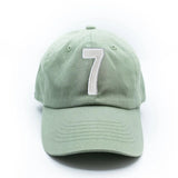 Dusty Sage Number Baseball Hat